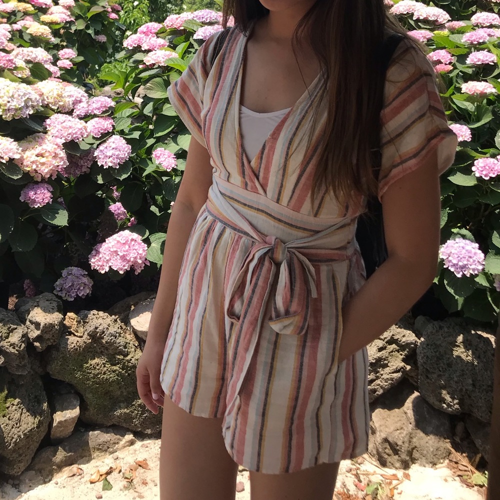 striped romper